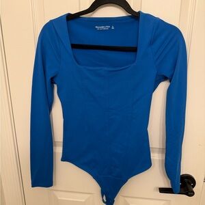 Blue Abercrombie Square Neck Bodysuit